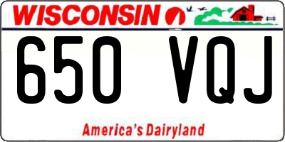 WI license plate 650VQJ