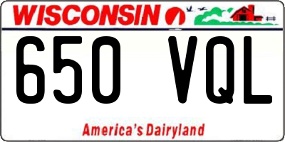 WI license plate 650VQL