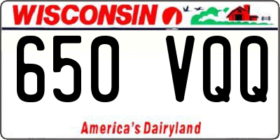 WI license plate 650VQQ