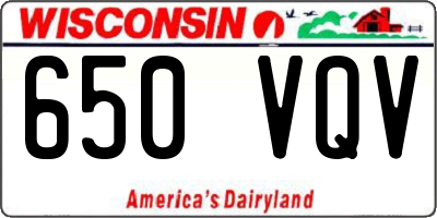 WI license plate 650VQV