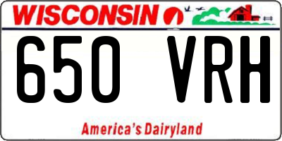 WI license plate 650VRH