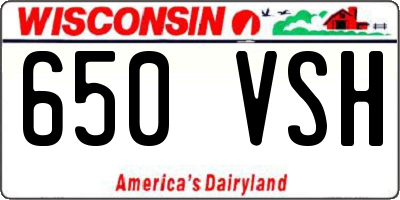 WI license plate 650VSH