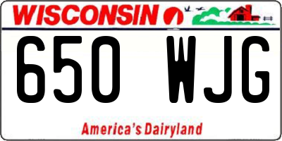 WI license plate 650WJG
