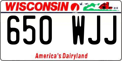 WI license plate 650WJJ
