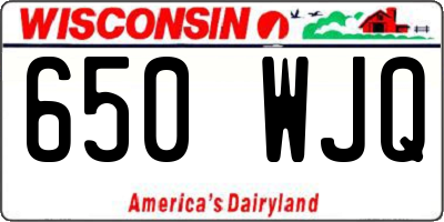 WI license plate 650WJQ