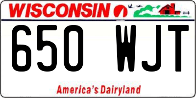 WI license plate 650WJT