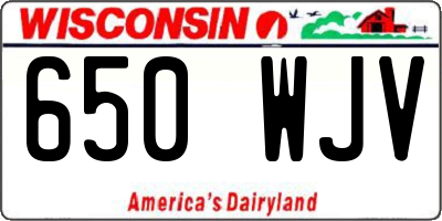 WI license plate 650WJV