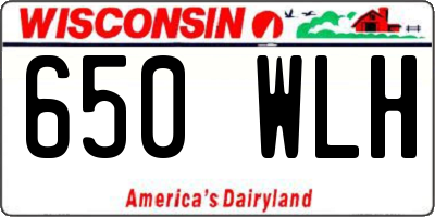 WI license plate 650WLH