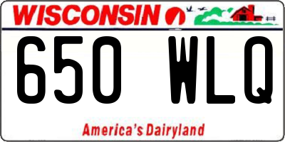 WI license plate 650WLQ