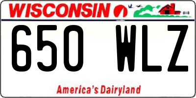 WI license plate 650WLZ