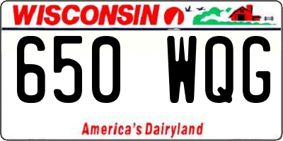 WI license plate 650WQG