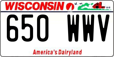 WI license plate 650WWV
