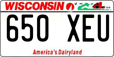 WI license plate 650XEU