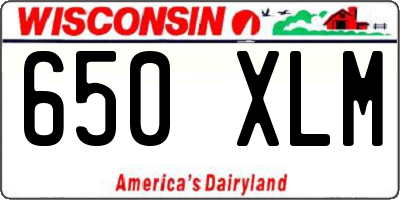 WI license plate 650XLM