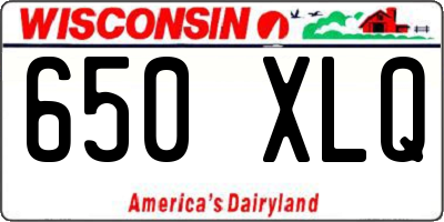 WI license plate 650XLQ