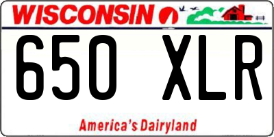 WI license plate 650XLR