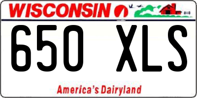 WI license plate 650XLS