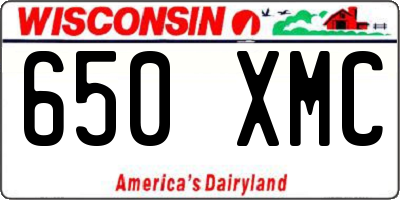 WI license plate 650XMC