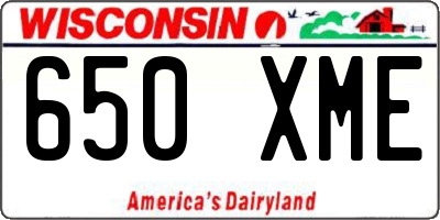 WI license plate 650XME