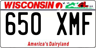 WI license plate 650XMF