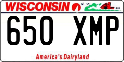 WI license plate 650XMP