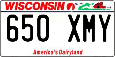 WI license plate 650XMY