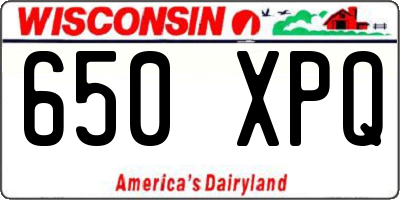 WI license plate 650XPQ