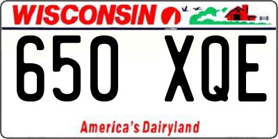 WI license plate 650XQE