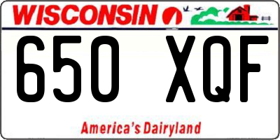 WI license plate 650XQF