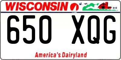WI license plate 650XQG