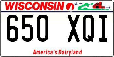 WI license plate 650XQI