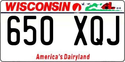 WI license plate 650XQJ