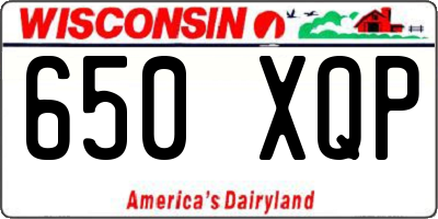 WI license plate 650XQP