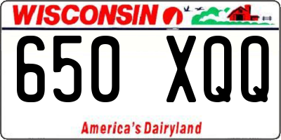 WI license plate 650XQQ