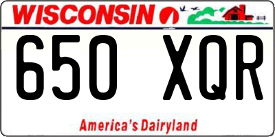 WI license plate 650XQR