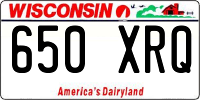 WI license plate 650XRQ