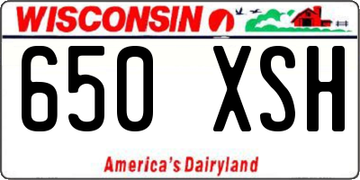 WI license plate 650XSH