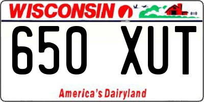 WI license plate 650XUT