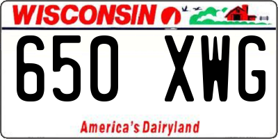 WI license plate 650XWG