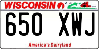 WI license plate 650XWJ