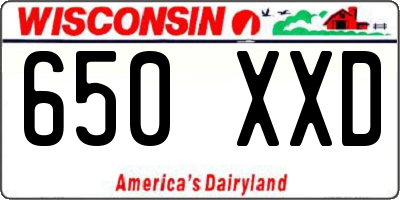 WI license plate 650XXD