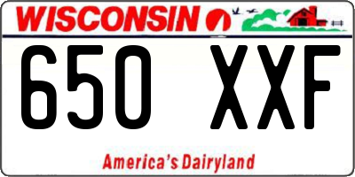 WI license plate 650XXF
