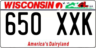 WI license plate 650XXK