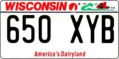 WI license plate 650XYB