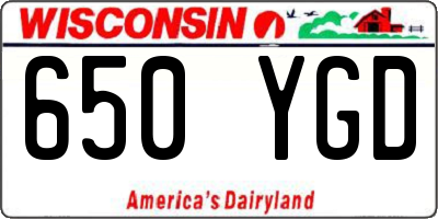 WI license plate 650YGD