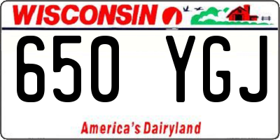 WI license plate 650YGJ