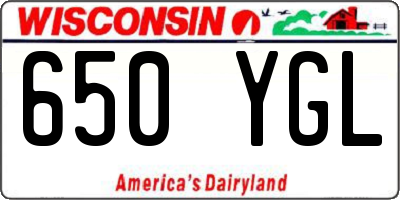 WI license plate 650YGL