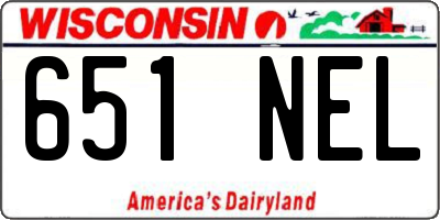 WI license plate 651NEL