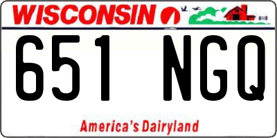 WI license plate 651NGQ