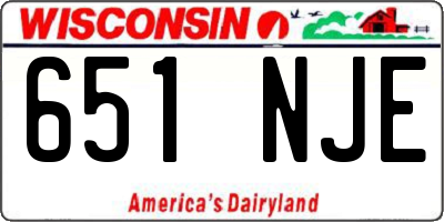 WI license plate 651NJE